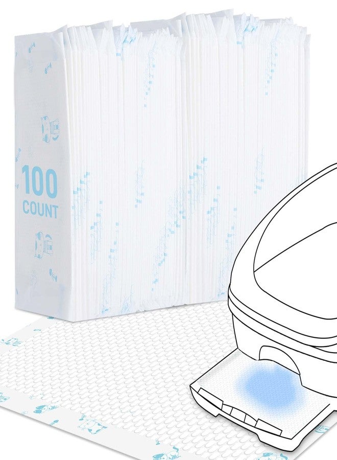 Med وسادات رمل متوافقة مع نظام صندوق فضلات القطط Breez، وسادات فائقة الامتصاص لبول القطط، للاستخدام مرة واحدة، للتحكم في الروائح، امتصاص سريع، 16.9 بوصة × 11.7 بوصة، 25 قطعة - Image 1